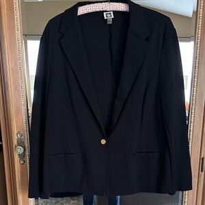 Anne Klein Black Blazer with Gold Button